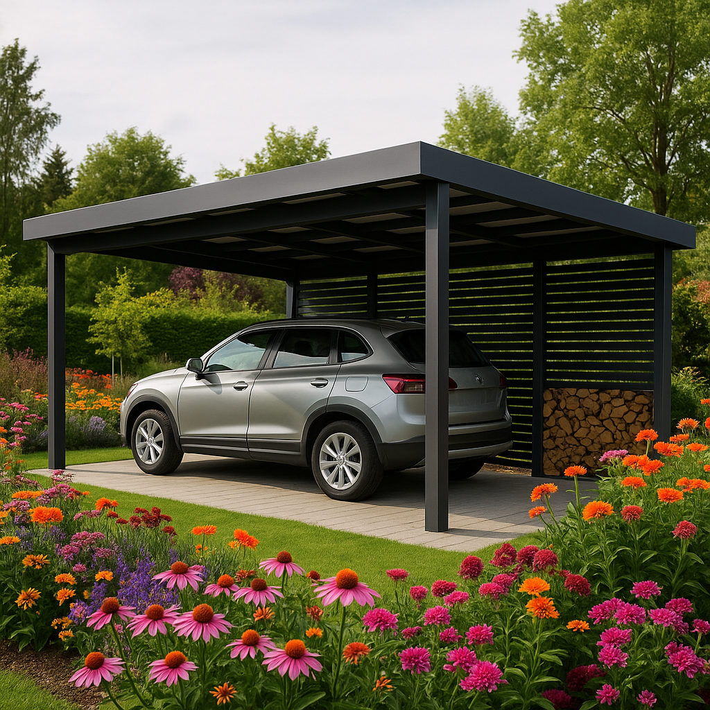 wiata garażowa nowoczesna